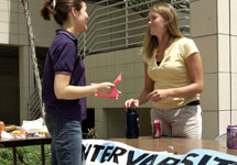 Students inviting students to connect with Jesus